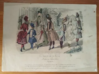 Láminas antiguas de moda El Salón de la Moda.