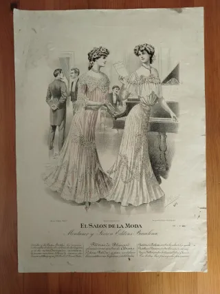 Láminas antiguas de moda El Salón de la Moda.