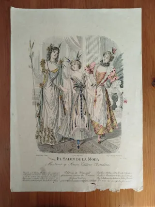 Láminas antiguas de moda El Salón de la Moda.