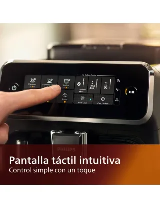 Cafetera Superautomática Philips Negra y plata.