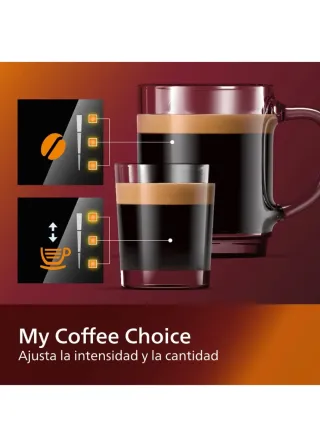 Cafetera Superautomática Philips Negra y plata.