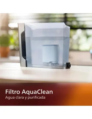 Cafetera Superautomática Philips Negra y plata.