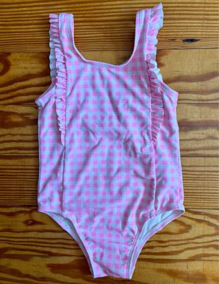 Bañador cuadros vichy rosa Gap