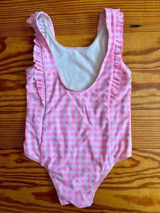 Bañador cuadros vichy rosa Gap