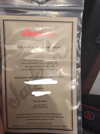 Jackson RR1T USA Custom Shop