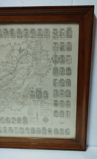 Cuadro Mapa Histórico Diputación de Jaén antiguo.