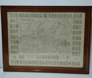Cuadro Mapa Histórico Diputación de Jaén antiguo.
