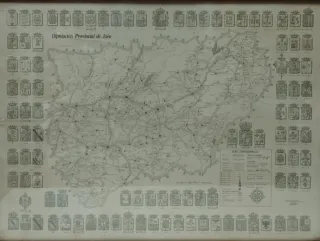 Cuadro Mapa Histórico Diputación de Jaén antiguo.