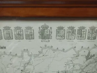Cuadro Mapa Histórico Diputación de Jaén antiguo.