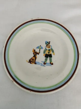 Vajilla infantil artesanal años 20