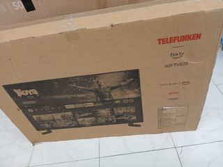 Telefunken 40FTV825, 40 Pulgadas Full HD, Smart TV Fire OS, HDR10, Alexa Integrado, Control por Voz, Dolby Audio, Apple AirPlay,