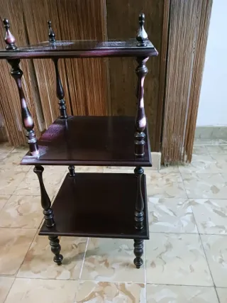 Mesita auxiliar madera 3 alturas