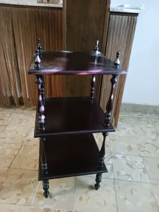 Mesita auxiliar madera 3 alturas