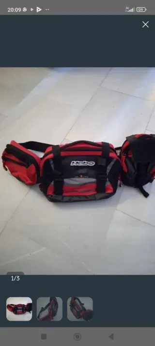 Riñonera Cross Hebo Roja y Negra