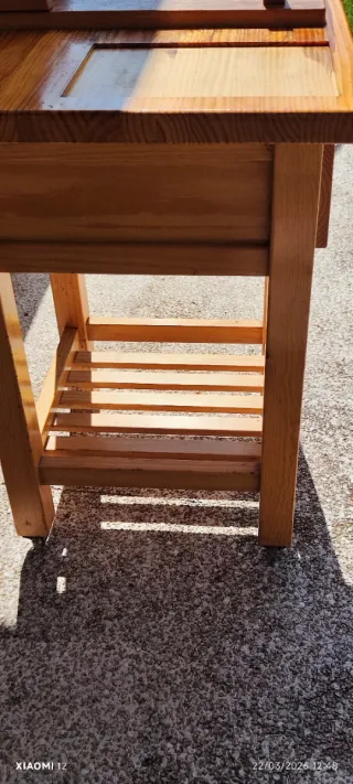 Mesa jamonera madera con cajón