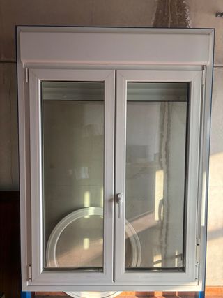 Ventana PVC Blanca 2 Hojas Doble Vidrio