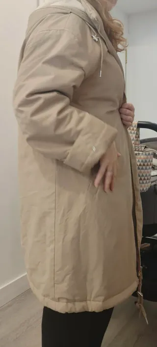 Abrigo premamá beige