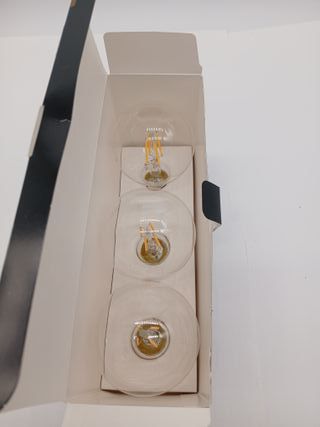 Eglo set de 3 lámparas de filamento LED con casquillo E27, bombillas vintage Edison transparentes, 4 vatios cada una, bombillas