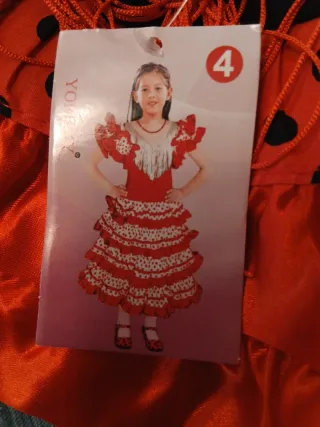Traje Flamenca Niña 4 Años