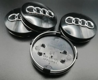 2x TAPAS Audi 60MM 4B0601170 NEGRO