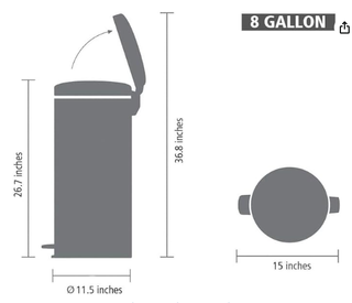 Cubo Basura Brabantia Newicon Pedal Acero