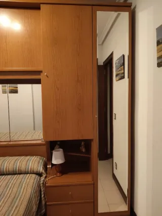 Armario empotrado madera y cristal