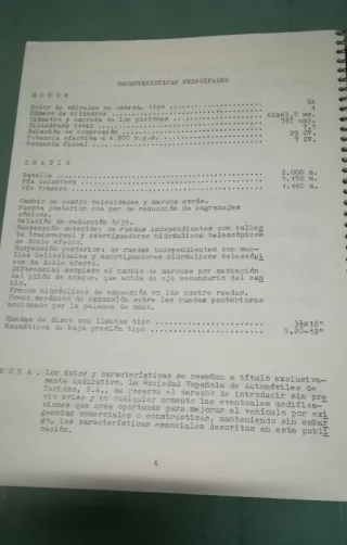 Seat 600 D: manual Instrucciones y Despiece