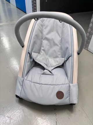 Hamaca bebé madera y textil gris