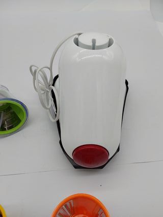 Moulinex Fresh Express DJ7535 - Rallador eléctrico con 3 Funciones en 1, 200 W, cortar en rodajas o cortar en tiras y rallar, 3