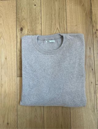 Maglione Zara Grigio Cotone Uomo