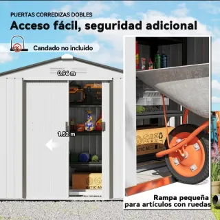 Caseta de Jardín Metálica Galvanizada