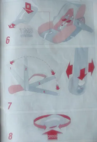 Silla de coche para bebé gris y roja