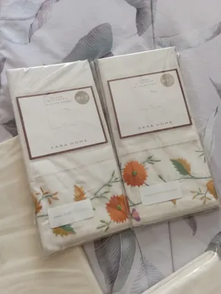 Sábanas Zara Home bordadas algodón