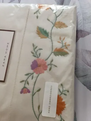 Sábanas Zara Home bordadas algodón