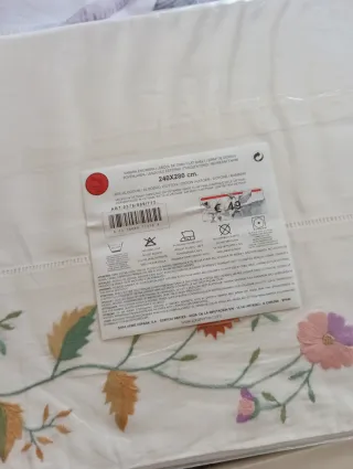 Sábanas Zara Home bordadas algodón