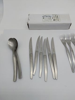 Lou Laguiole 24 Cubiertos de Mesa para 6 Personas, Acero Inoxidable Vintage