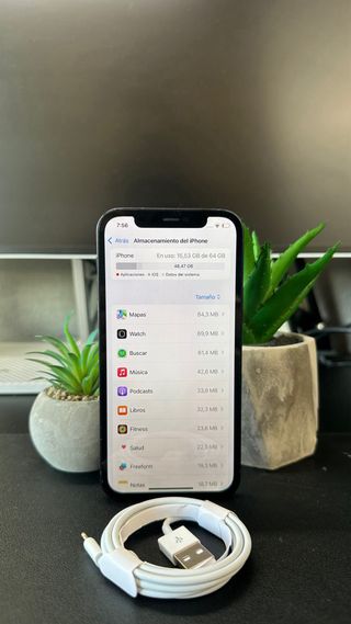 iPhone 12 64GB Negro • Batería 100% • Buen estado