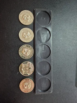Juego 5 monedas antiguas Peterhof Leningrado URSS