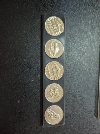 Juego 5 monedas antiguas Peterhof Leningrado URSS