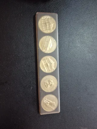 Juego 5 monedas antiguas Peterhof Leningrado URSS