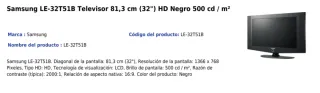 TV SAMSUNG 32 LE32T51BX/XEC