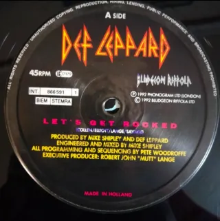 Vinilo 1992 Def Leppard Let's Get Rocked hard rock