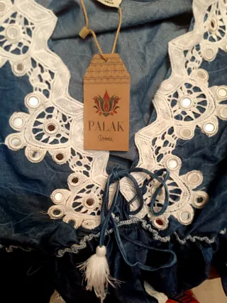 Vestido vaquero con encaje