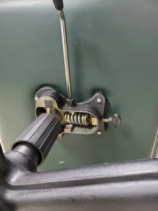 Sillas giratorias de escritorio de cuero verde