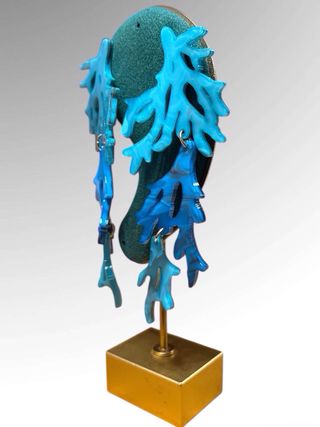 Orecchini corallo blu e turchese