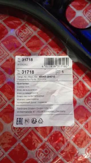 Brazo Suspensión Febi Bilstein 31718