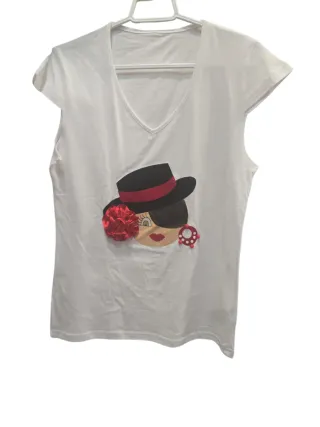 Camiseta flamenca manga corta