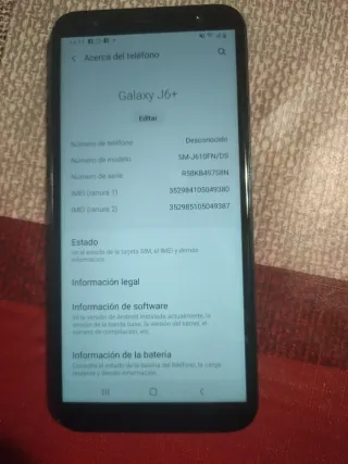 Samsung Galaxy J6+ Negro