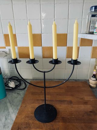 Candelabro nero 4 candele
