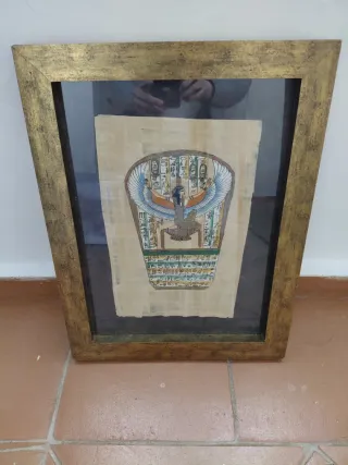 Cuadro Pergamino Egipcio Dorado